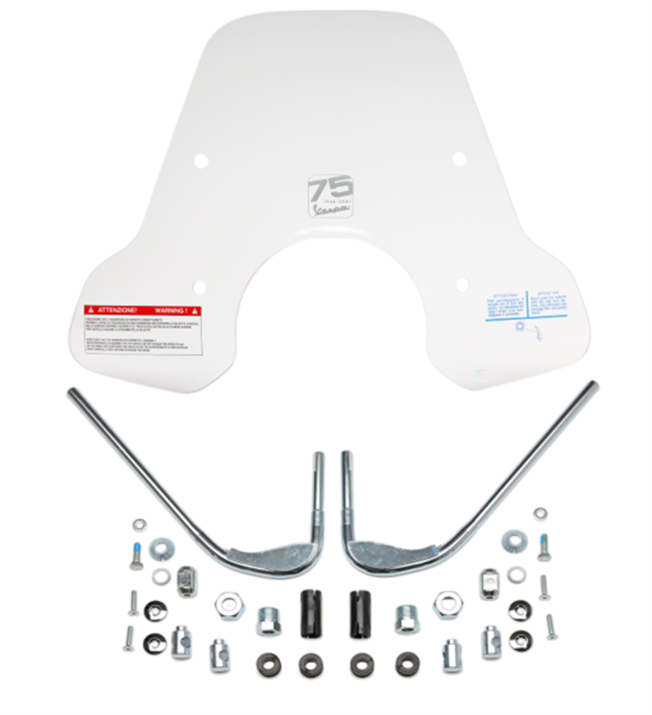 Windschild Medium klar für Vespa Primavera 75th
